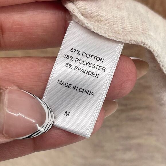 Cuddl Duds Women’s Creme Cotton Classic Elbow Sleeve Knit Top Medium - Picture 9 of 11